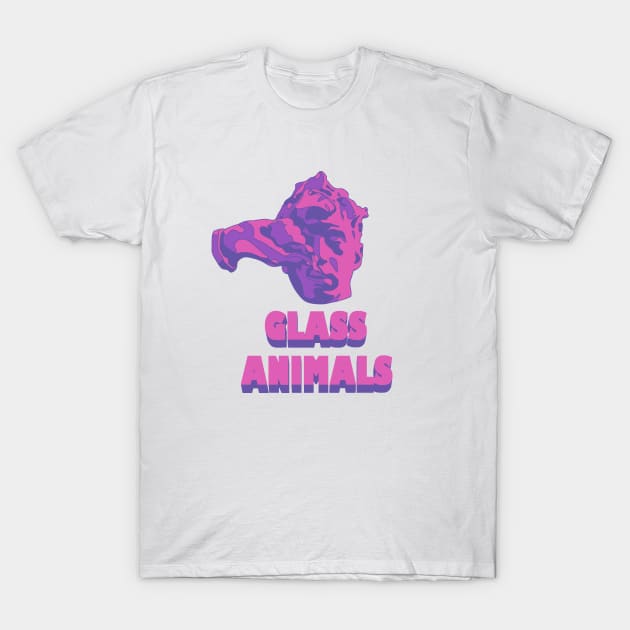 Glass Animals Purple Touch (Head and Logo) T-Shirt by SpareFilm